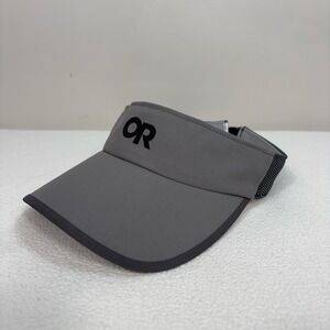 Outdoor Research Swift Visor Hat Mens One Size Gray Logo Trail Run Hiking Unisex